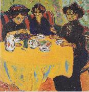 Ernst Ludwig Kirchner Coffee drinking women oil painting reproduction